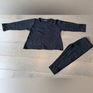 Flowers by Zoe Black Multicolor Studded Matching Set.